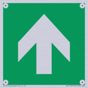 E907 Safe condition: Up / forwards arrow (90 deg supplimentary)